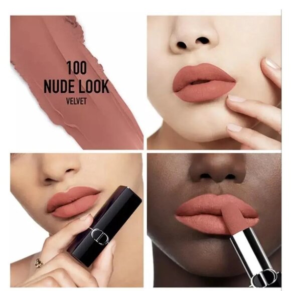 ✅ DIOR Mini Rouge Dior Lipstick Set in Dior Case: #999 & #100 Velvet Lipsticks⭐ - Picture 3 of 10